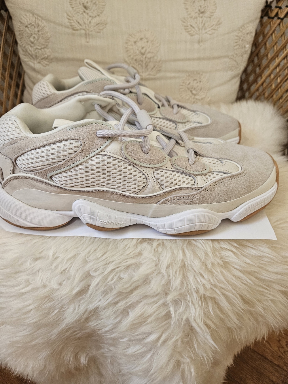 Adidas YEEZY 500 Bone White Athletic Sneakers